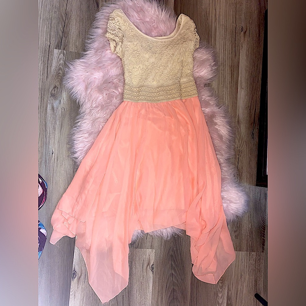 Kids Formal Peach Dress